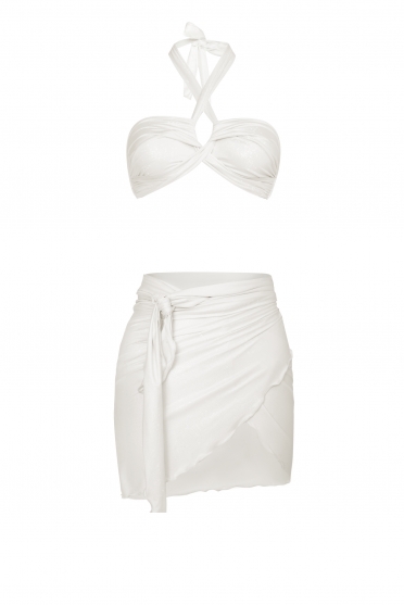 Brooke mini wrap skirt lurex