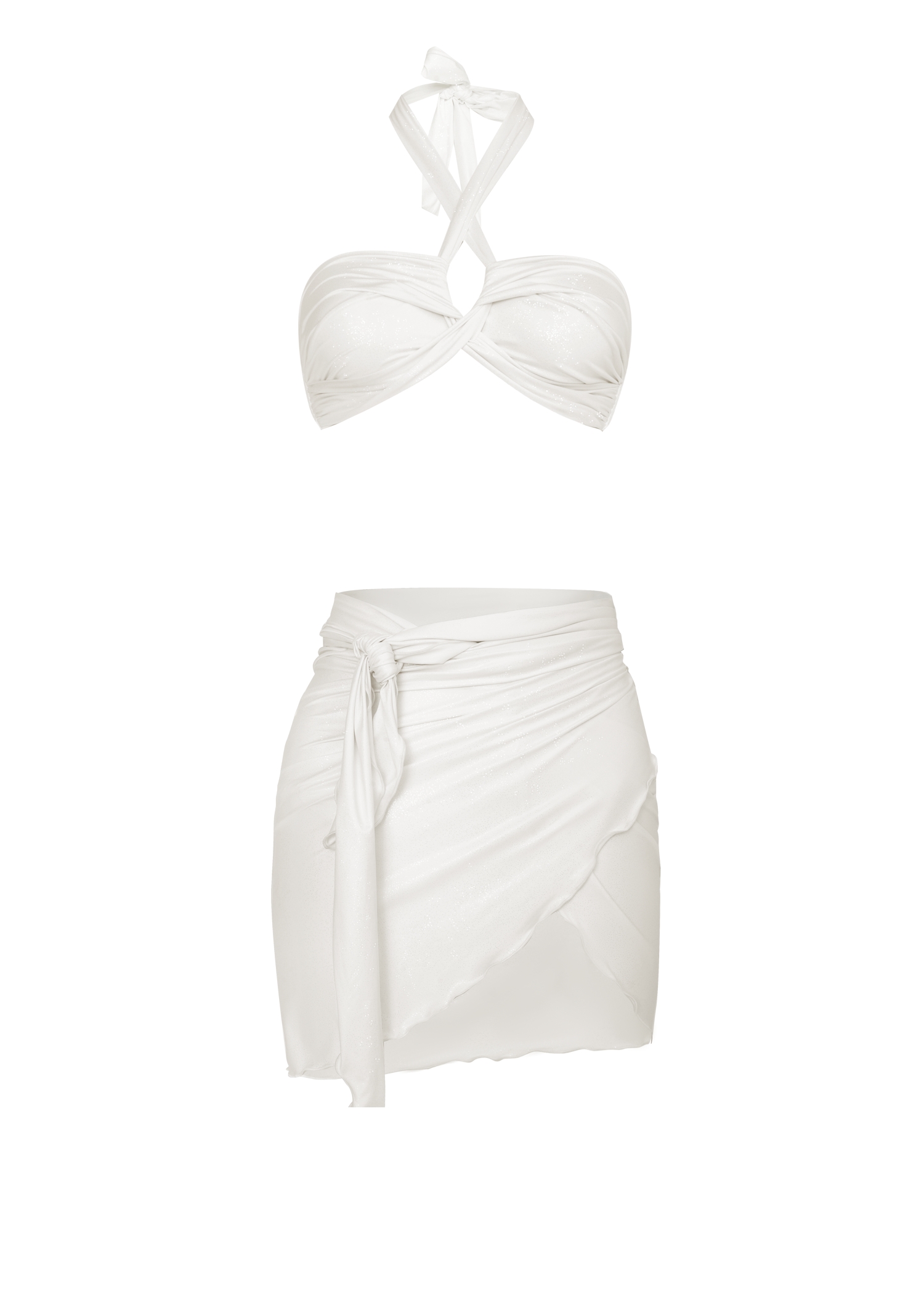 Brooke mini wrap skirt lurex